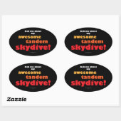 Sticker Ovale Super Tandem Skydive (Feuille)