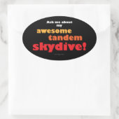 Sticker Ovale Super Tandem Skydive (Sac)