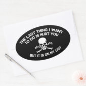 Sticker Ovale Sur ma liste (Enveloppe)