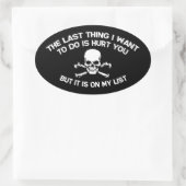 Sticker Ovale Sur ma liste (Sac)