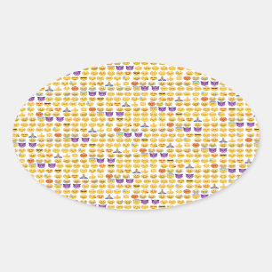 Sticker Ovale surcharge d'emoji