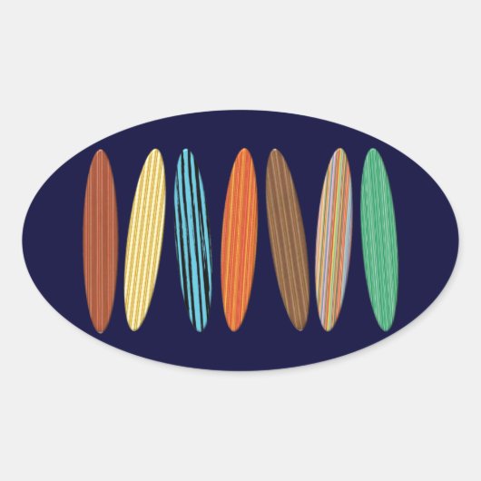 Sticker Ovale Surf (Devant)