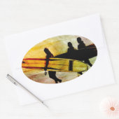 Sticker Ovale Surf (Enveloppe)