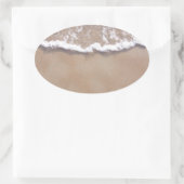 Sticker Ovale Surf de sable sur la plage (Sac)