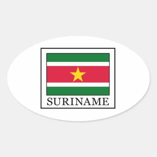 Sticker Ovale Suriname (Devant)