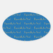 Sticker Ovale Surtout pour vous Sky Blue et Wam Yellow (Devant)