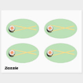 Sticker Ovale Sushi I parfait (Feuille)