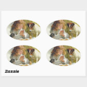 Sticker Ovale Suspense de Charles Burton Barber (Feuille)