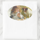 Sticker Ovale Suspense de Charles Burton Barber (Sac)