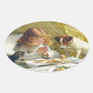 Sticker Ovale Suspense de Charles Burton Barber