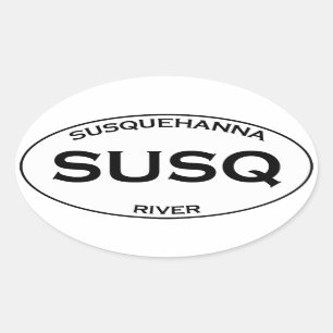 Sticker Ovale SUSQ - Rivière Susquehanna