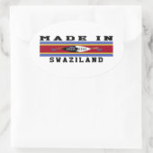 Sticker Ovale Swaziland Fabriqué Dans Des Designs (Sac)