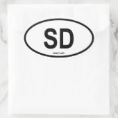 Sticker Ovale Swaziland "SD" (Sac)