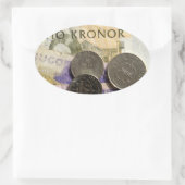 Sticker Ovale Swedish kroner (Sac)