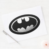 Sticker Ovale Symbole Batman | Logo Grainy (Enveloppe)