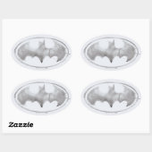 Sticker Ovale Symbole de chaume de café - gris (Feuille)