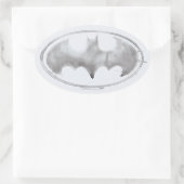 Sticker Ovale Symbole de chaume de café - gris (Sac)