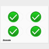 Sticker Ovale Symbole de la marque verte (Feuille)