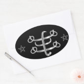 Sticker Ovale Symbole de la pierre - icône religieuse bahaï (Enveloppe)