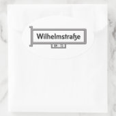 Sticker Ovale Symbole de la rue Wilhelmstrasse, Berlin (Sac)