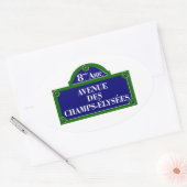 Sticker Ovale Symbole de l'avenue des Champs-Elysées, Paris (Enveloppe)