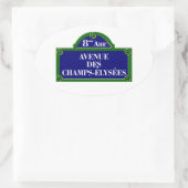 Sticker Ovale Symbole de l'avenue des Champs-Elysées, Paris (Sac)