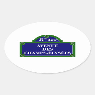 Sticker Ovale Symbole de l'avenue des Champs-Elysées, Paris