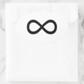 Sticker Ovale Symbole d'infini noir (Sac)