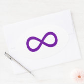 Sticker Ovale Symbole d'infini violet (Enveloppe)