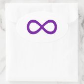Sticker Ovale Symbole d'infini violet (Sac)