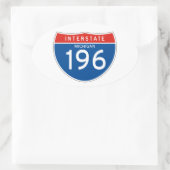 Sticker Ovale Symbole Interstate 196 - Michigan (Sac)