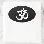 Sticker Ovale Symbole noir et blanc (Sac)