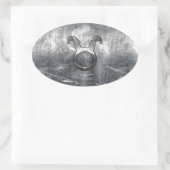 Sticker Ovale Symbole Taurus Zodiaque en Grunge Style désossé (Sac)