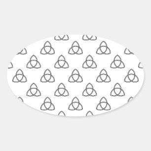 Sticker Ovale Symbole Triquetra Vesica