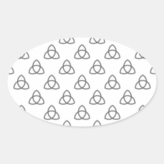 Sticker Ovale Symbole Triquetra Vesica (Devant)