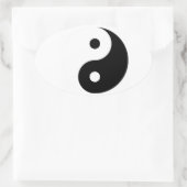 Sticker Ovale Symbole Yin Yang, taoïsme (Sac)