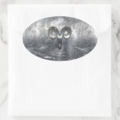 Sticker Ovale SYMBOLE Zodiaque Aries Style industriel (Sac)