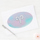 Sticker Ovale Symbole zodiaque de la Mère de style perle (Enveloppe)