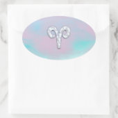 Sticker Ovale Symbole zodiaque de la Mère de style perle (Sac)