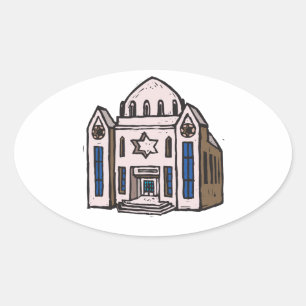 Sticker Ovale Synagogue
