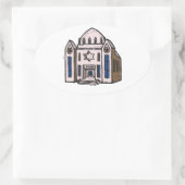 Sticker Ovale Synagogue (Sac)