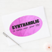 Sticker ovale Synthaholic Life (Enveloppe)