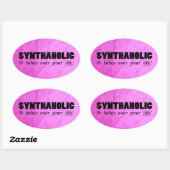 Sticker ovale Synthaholic Life (Feuille)
