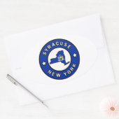 Sticker Ovale Syracuse New York (Enveloppe)