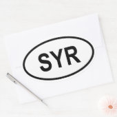 Sticker Ovale Syrie "SYR" (Enveloppe)