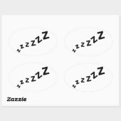 Sticker Ovale Szz de la Snore (Feuille)