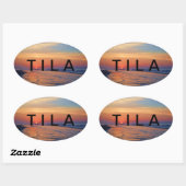 STICKER OVALE T I L A (Feuille)