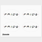 Sticker Ovale T-shirt 90's PRIDE (Feuille)