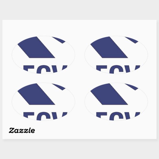 Sticker Ovale T-shirt de FGV (Feuille)