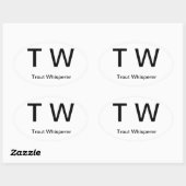 Sticker Ovale T W, Whisperer de truite (Feuille)
